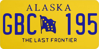 AK license plate GBC195