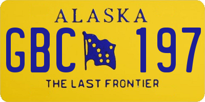 AK license plate GBC197