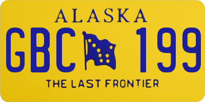 AK license plate GBC199