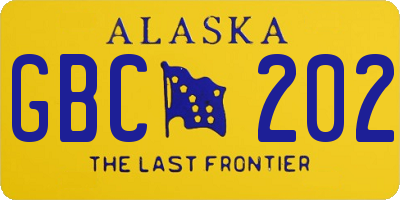 AK license plate GBC202