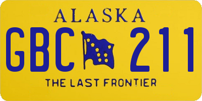 AK license plate GBC211