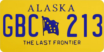 AK license plate GBC213