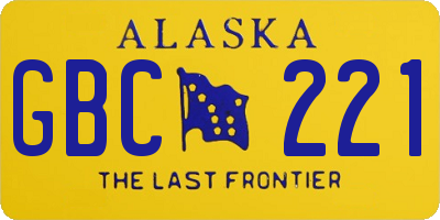 AK license plate GBC221