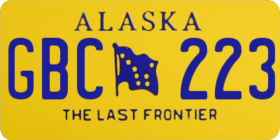 AK license plate GBC223