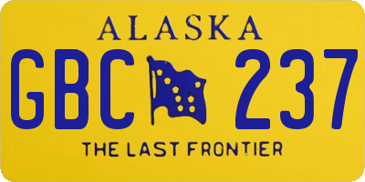 AK license plate GBC237