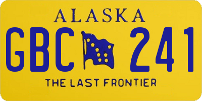 AK license plate GBC241