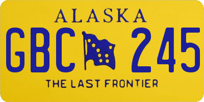 AK license plate GBC245