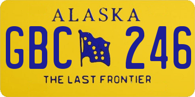 AK license plate GBC246