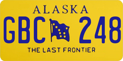 AK license plate GBC248