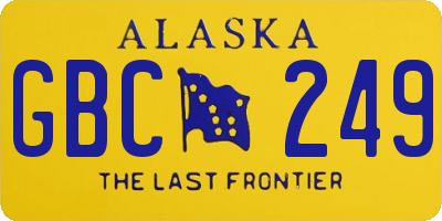 AK license plate GBC249