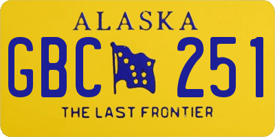 AK license plate GBC251