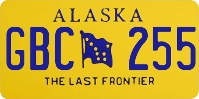 AK license plate GBC255