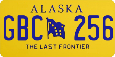 AK license plate GBC256