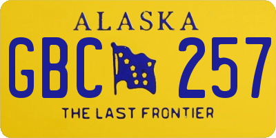 AK license plate GBC257