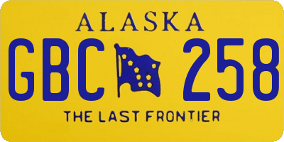 AK license plate GBC258
