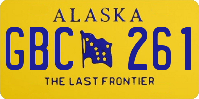 AK license plate GBC261