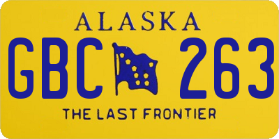 AK license plate GBC263