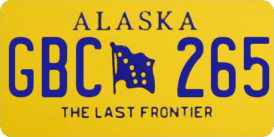 AK license plate GBC265