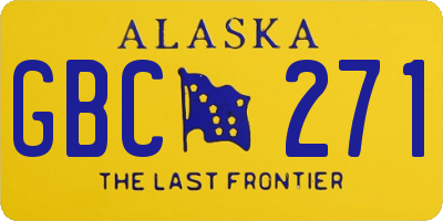 AK license plate GBC271