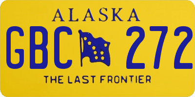 AK license plate GBC272