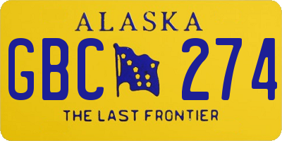 AK license plate GBC274