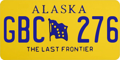 AK license plate GBC276