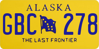 AK license plate GBC278