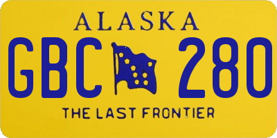 AK license plate GBC280