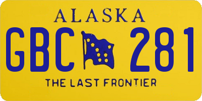 AK license plate GBC281