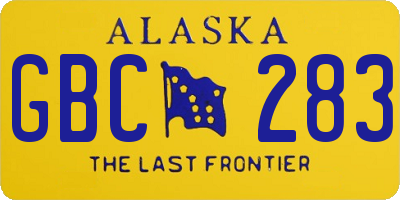 AK license plate GBC283