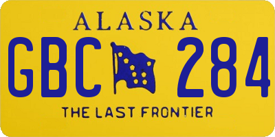 AK license plate GBC284