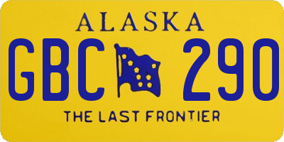 AK license plate GBC290