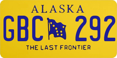 AK license plate GBC292