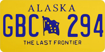 AK license plate GBC294