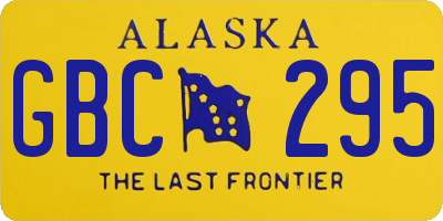 AK license plate GBC295