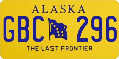 AK license plate GBC296