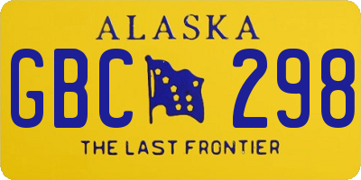 AK license plate GBC298