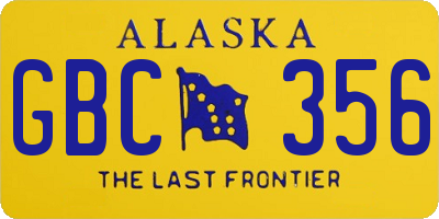 AK license plate GBC356
