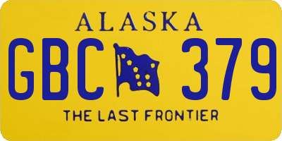 AK license plate GBC379