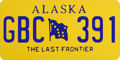 AK license plate GBC391