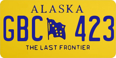 AK license plate GBC423