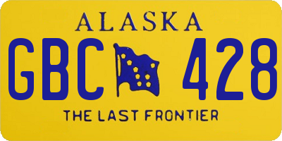 AK license plate GBC428