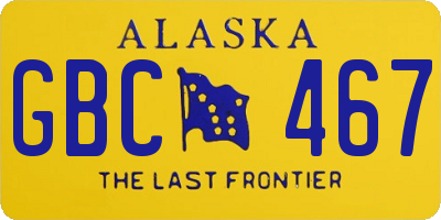 AK license plate GBC467