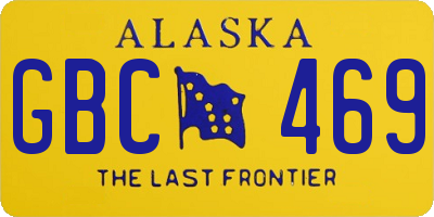 AK license plate GBC469