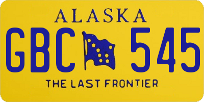 AK license plate GBC545