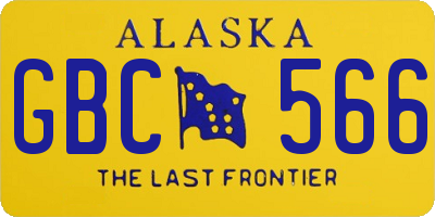 AK license plate GBC566