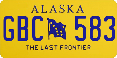 AK license plate GBC583