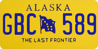AK license plate GBC589