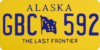 AK license plate GBC592