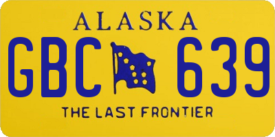 AK license plate GBC639